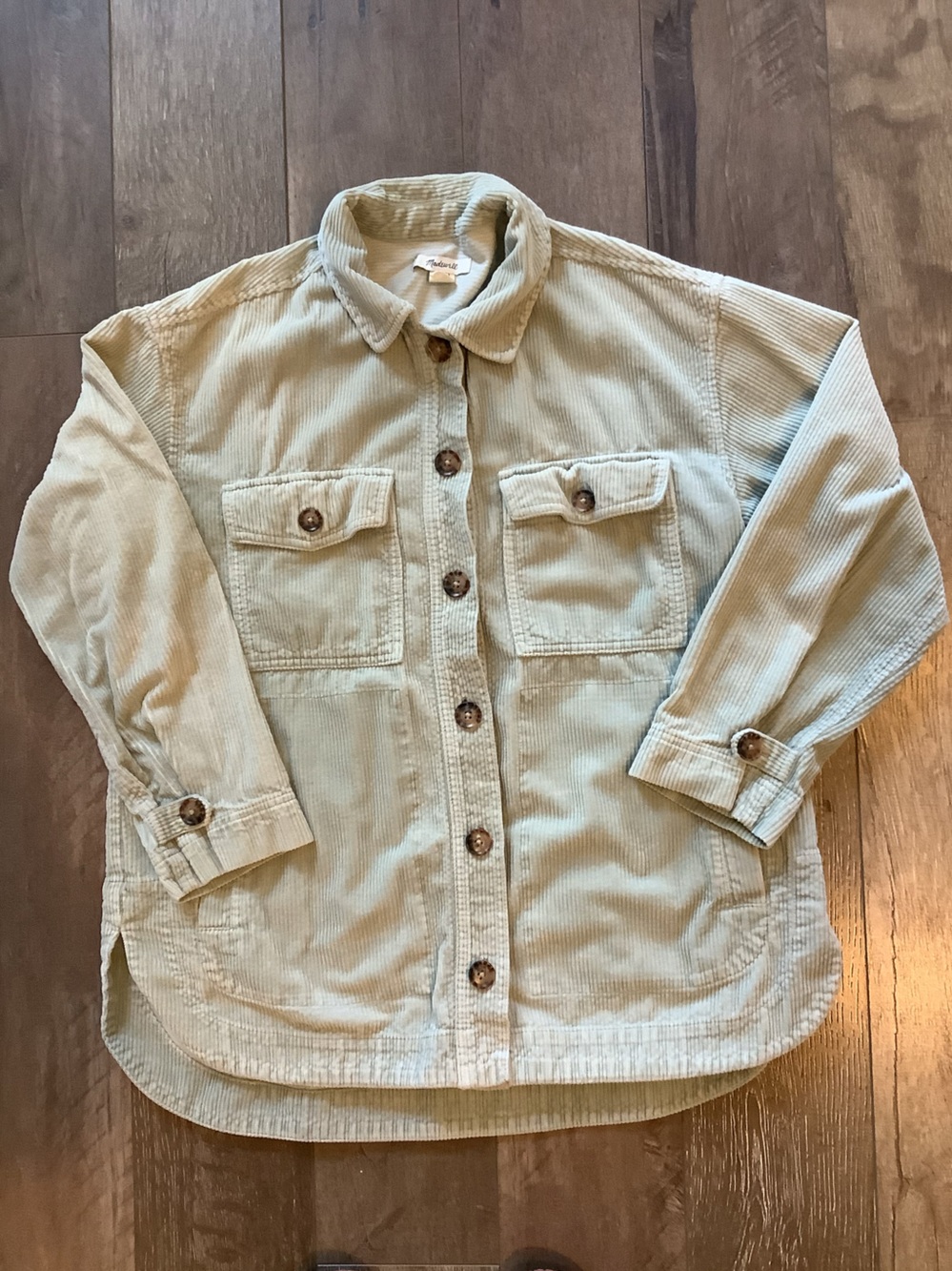 Madewell Light Sage Corduroy Utility Jacket